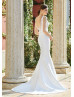 Beaded Ivory Mikado Wedding Dress With Detachable Belt